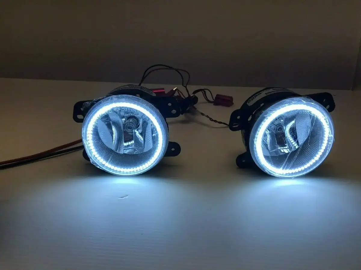 Oracle 11-14 Dodge Charger / 10-15 Jeep Wrangler Jk White Led Halo Fog Lights - Clearance 1