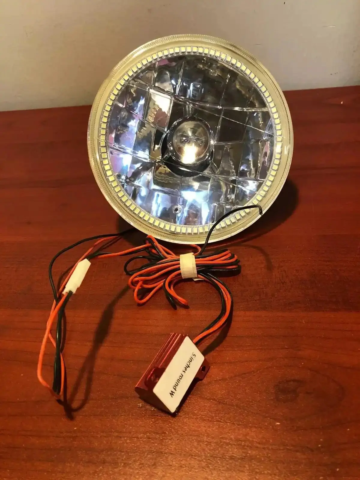Oracle 5.75” Sealed Beam Glass Headlight Pre-Installed White Halo Par46 (Single) 1