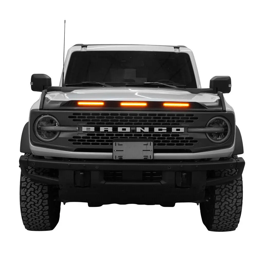 Aegis Beacon Hood Protector With Led Lights For Ford Bronco 1