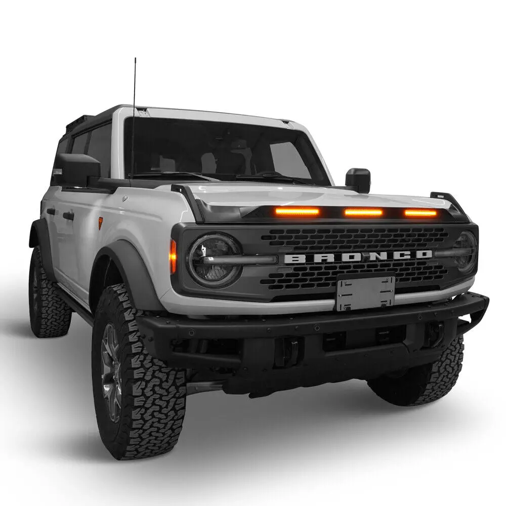 Aegis Beacon Hood Protector With Led Lights For Ford Bronco 2
