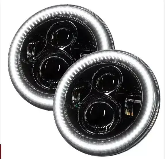 Used Oracle 2007-2018 Jeep Wrangler Jk Switchback Led Halo Headlights- 5769-123 1