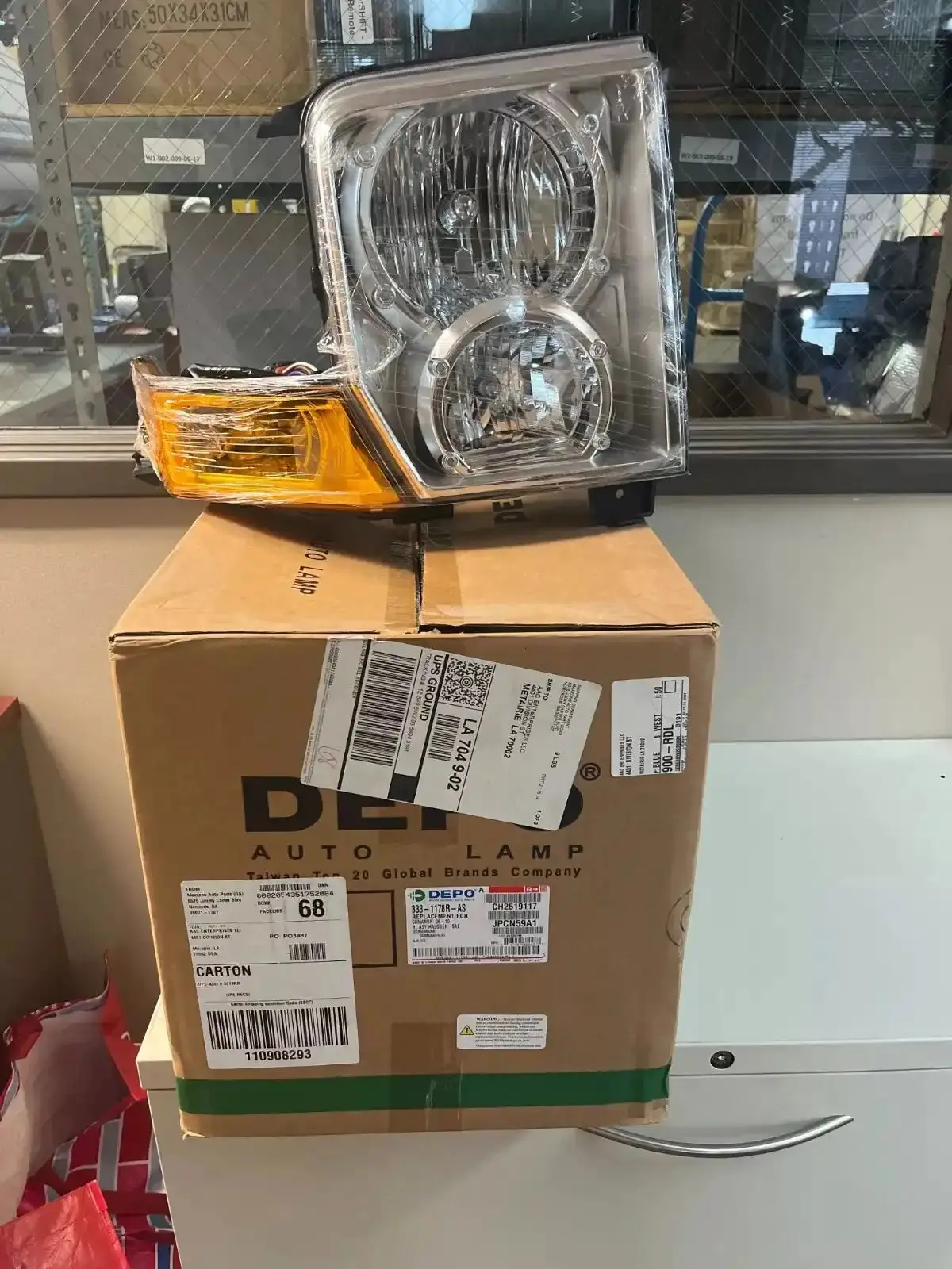 New Depo 2006-2010 Jeep Commander Passenger Side Headlight - 333-1178R-As 1
