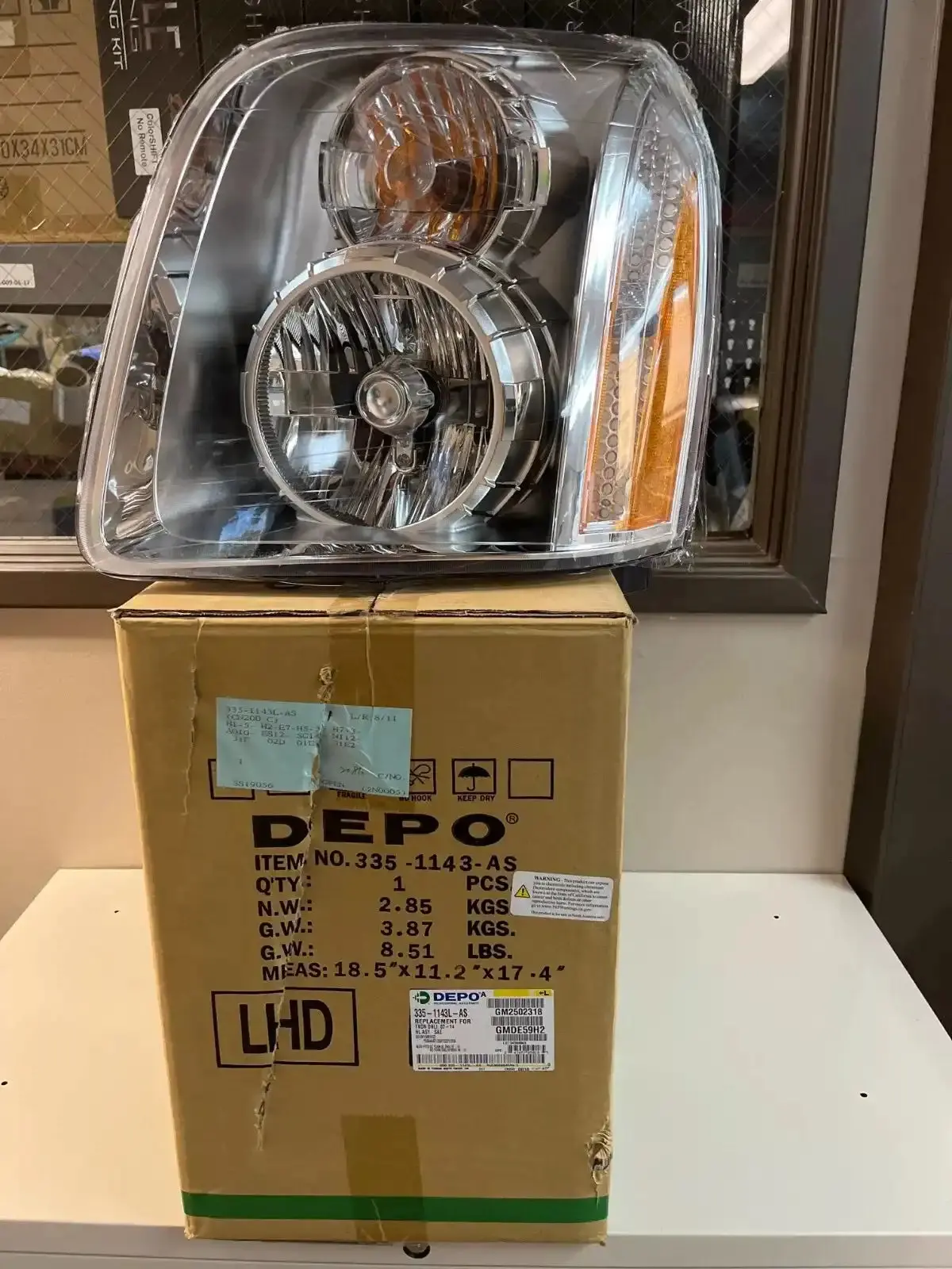 New Depo 2007-2014 Yukon Denali Driver Side Head Light - 335-1143L-As 1