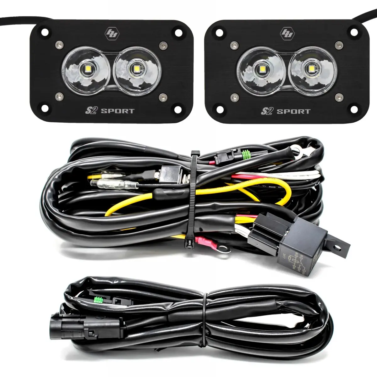 Baja Designs S2 Sport Led Wide Cornering, Flush Mount, Reverse Kit (Pair) 1