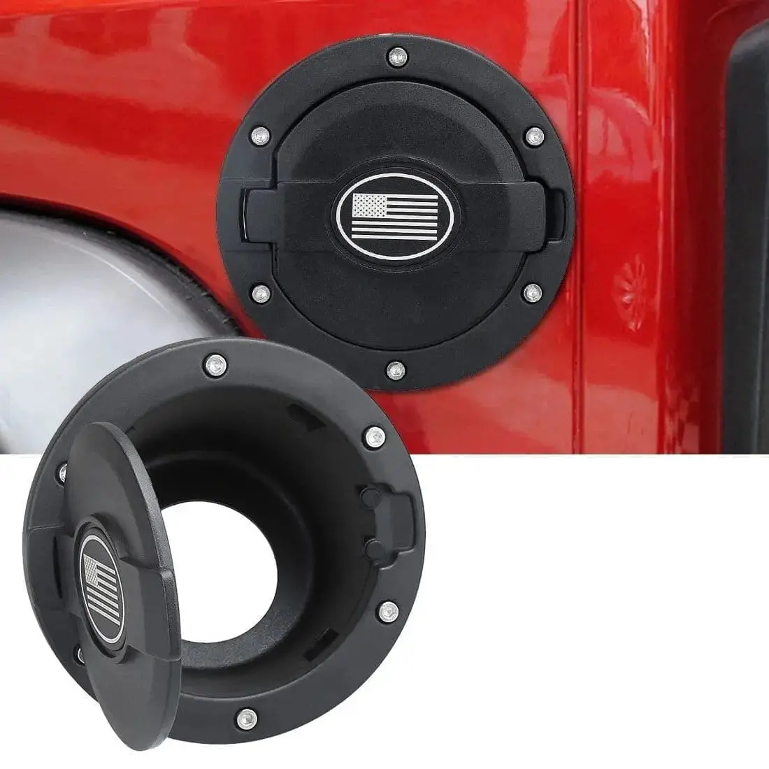 Jeep Wrangler Fuel Filler Door Gas Cover For 2007-2017 Jk Jku 1