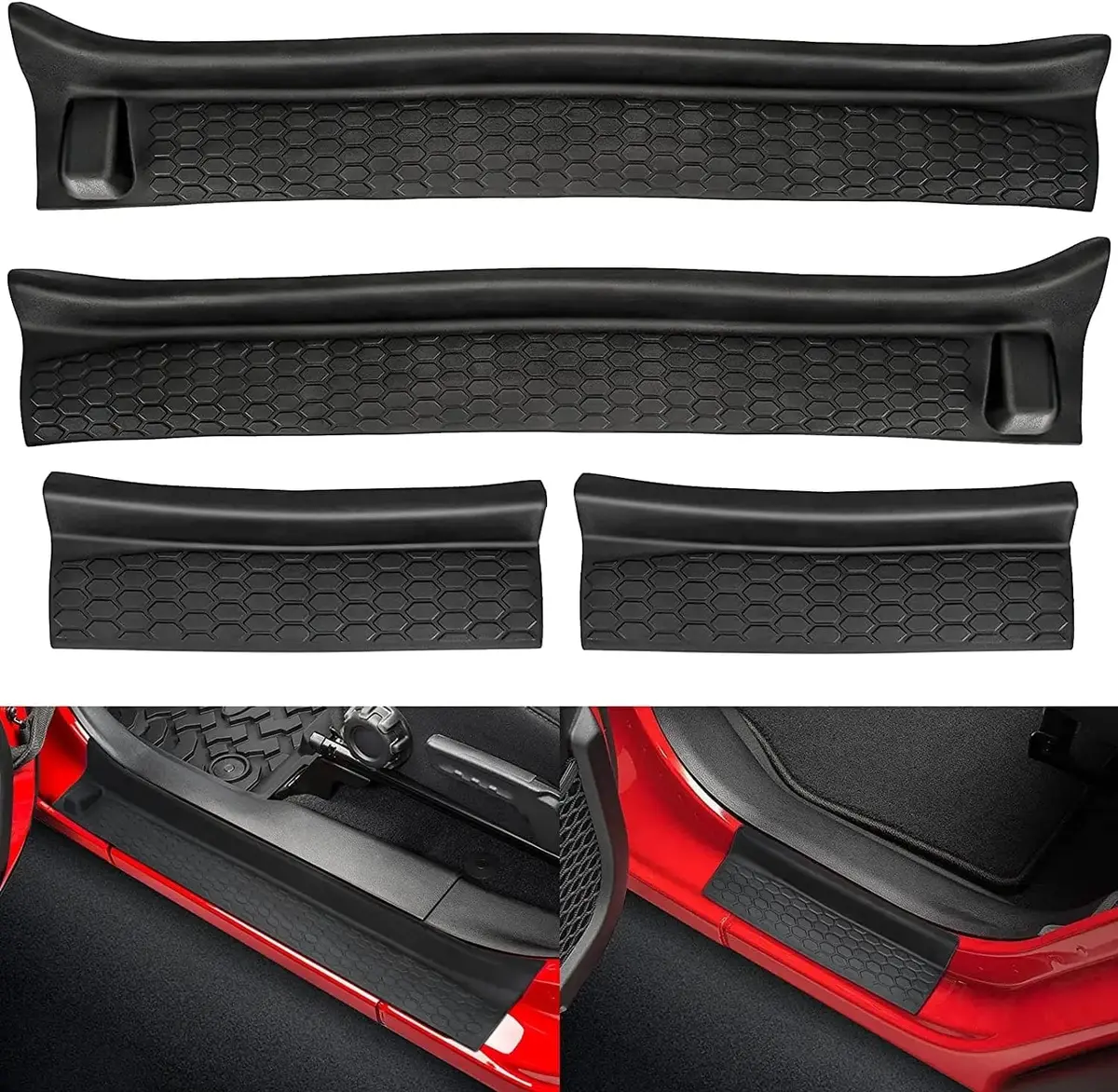 Jeep Wrangler Jl Jlu & Gladiator Jt Door Sill Guards (2018+) |Scratch Protection Kit 1