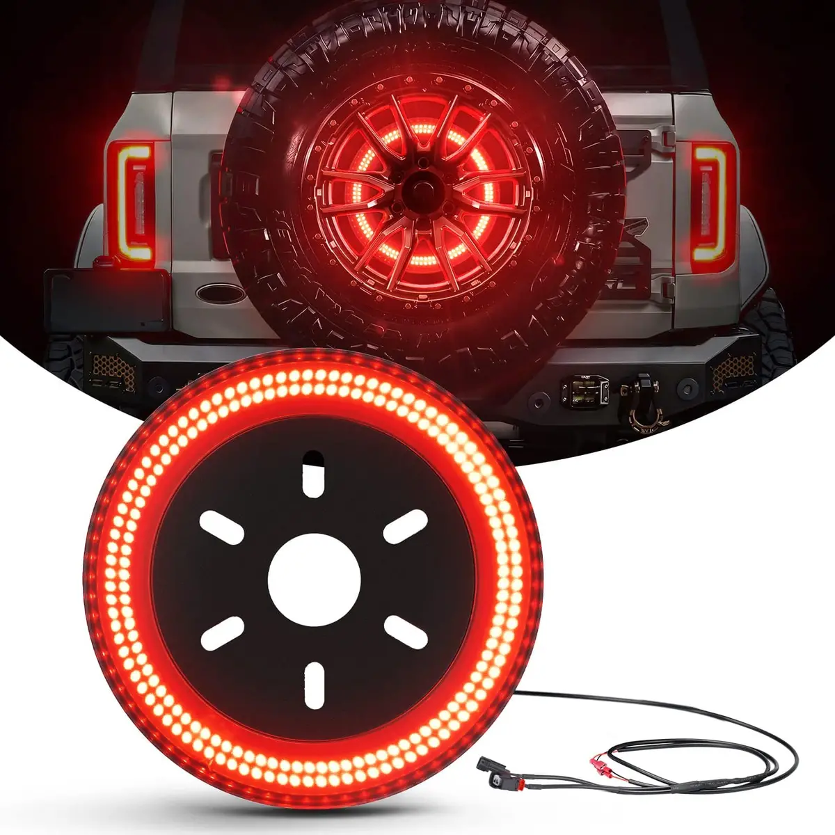 Ford Bronco Spare Tire Light 3-Sided With Plug-N-Play For 2021 2022 1