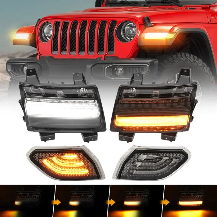 Suparee Jeep Led Turn Signals & Side Marker Lights Kits For 2018+ Wrangler Jl Jlu Gladiator Jt 1
