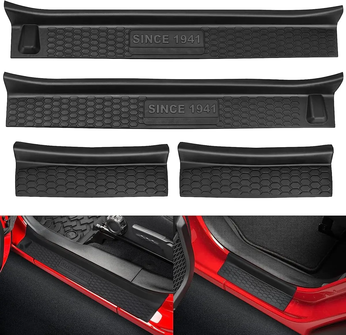 Jeep Door Sill Guards Kit With "1941" For Wrangler Jl Jlu Gladiator Jt 4 Door 1