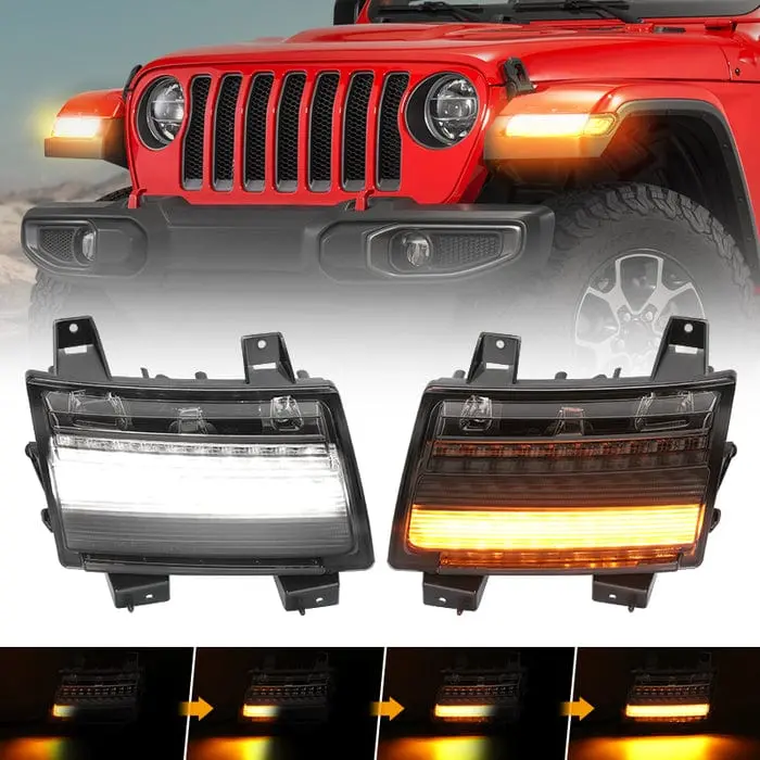Suparee Jeep Led Sequential Turn Signal Lights For 2018+ Wrangler Jl Jlu Gladiator Jt 1