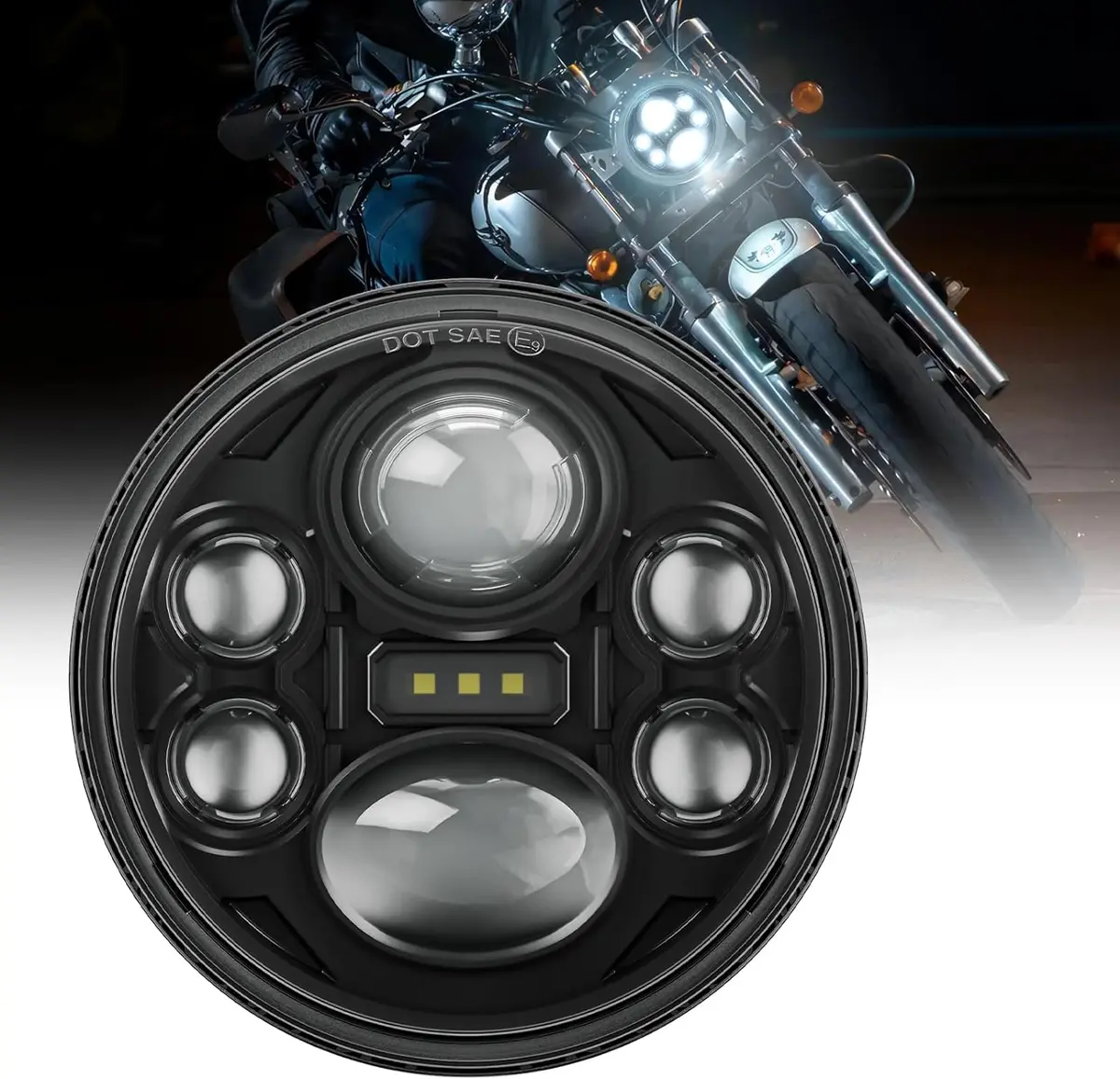 Suparee 5.75 Led Headlight Motorcycle For Sportster Dyna Street Bob Night Rod Davidson 1