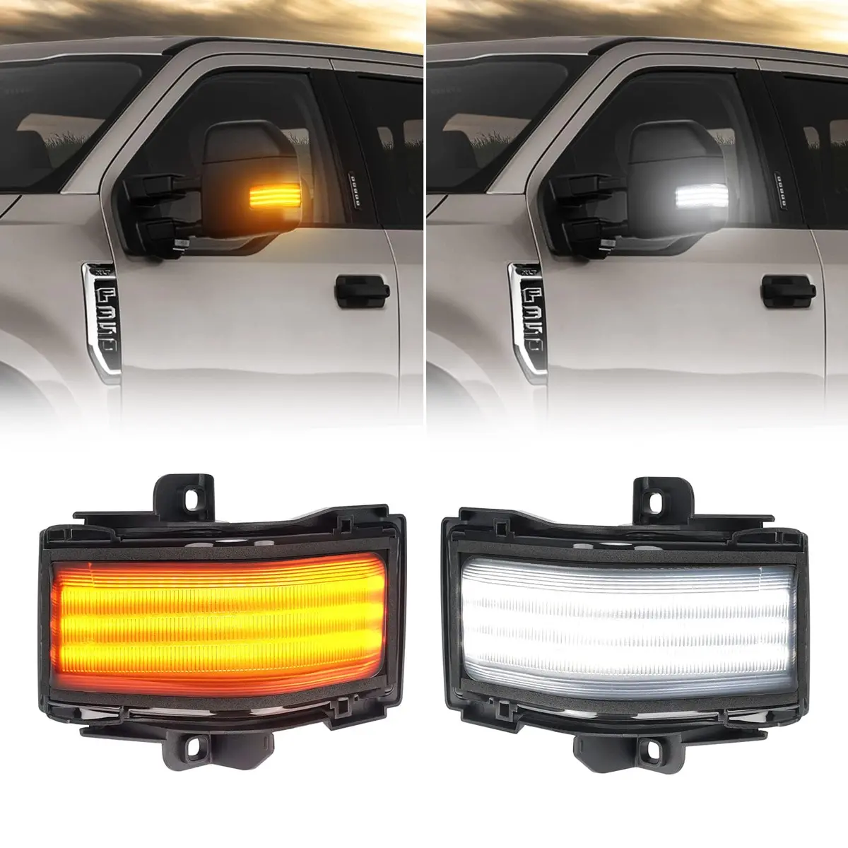 Suparee Ford F150 Led Lights With Sequential Switchback Side Mirror Marker Running & Turn Signal For 2005-2020 1