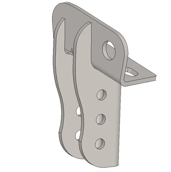 Tj Trackbar Mount - Frame Side (2.5" - 3.5" Stretch) 1