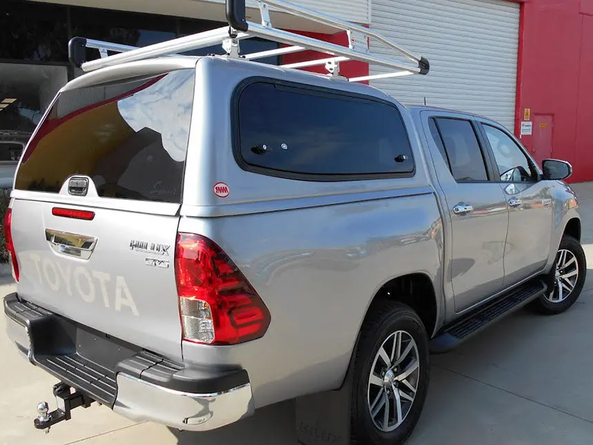 Painted Toyota Hilux Sr5 2015-2024 Dc V2 Steel Canopy With Lift-Up Side Windows 1