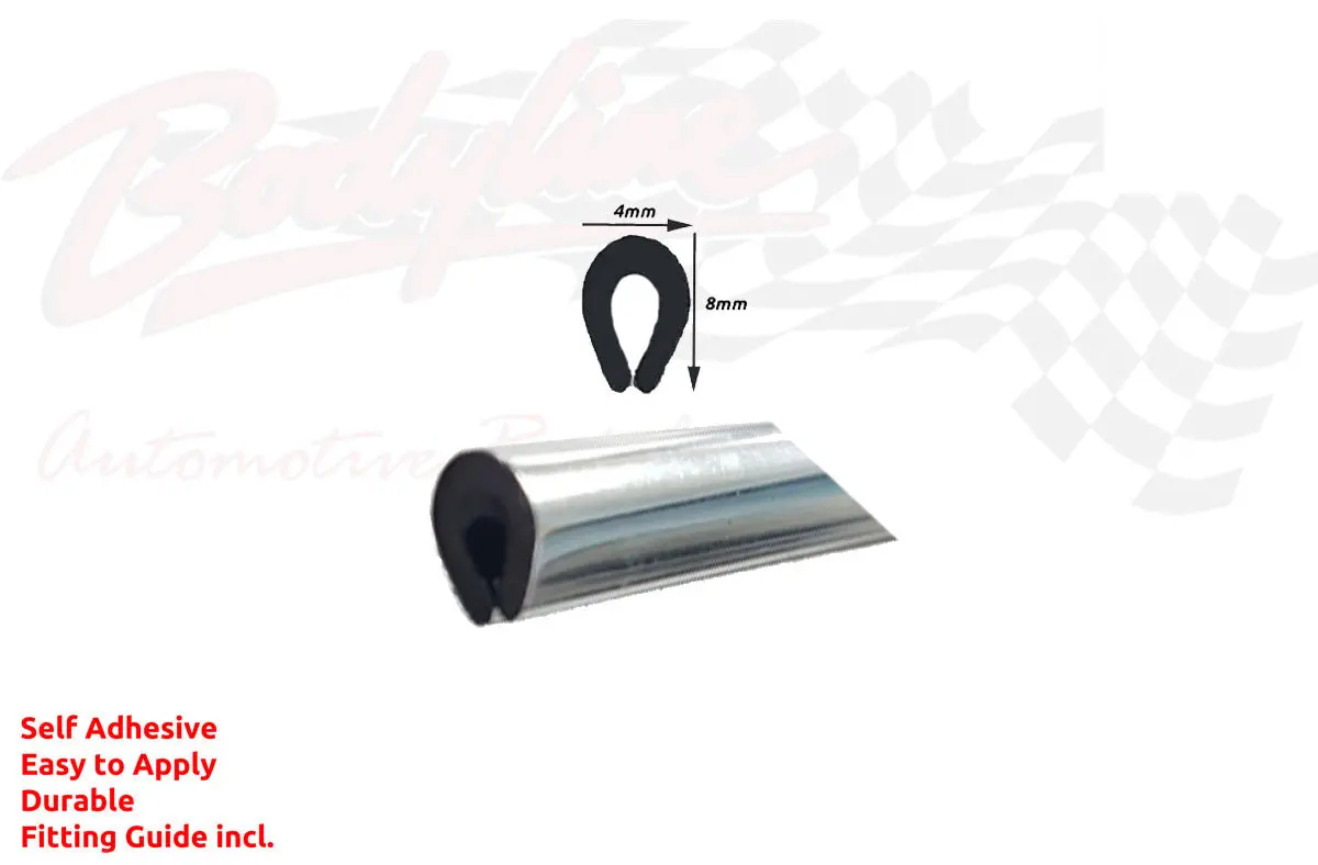 U-Style 4Mm 100 Metre Chrome Door Edge Wheel Arch Bumper Insert Moulding Striping For Car Boat Trim Bulk 1
