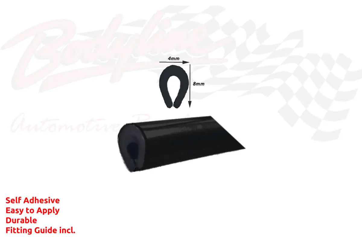 U-Style 4Mm 20 Metre Black Door Edge Wheel Arch Bumper Insert Moulding Striping For Car Boat Trim Bulk 1