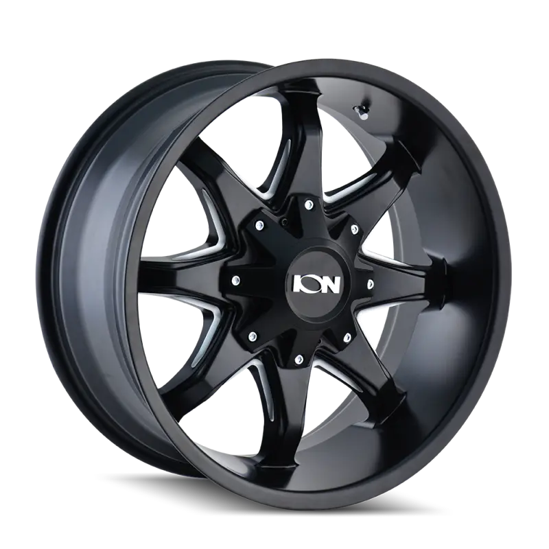Ion Type 181 Forged Alloy Wheel – 20X9", 5X127 Bolt Pattern, -12Mm Offset, 87Mm Hub, Satin Black With Machined Spokes 1