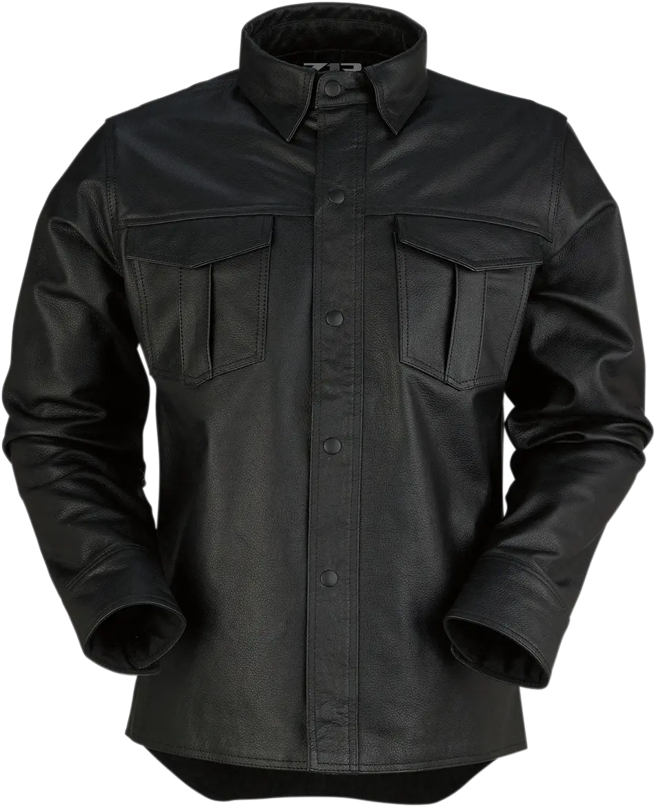 Z1R Motz Premium Leather Motorcycle Shirt – Black, Size 4Xl (Model 2810-3399) 1
