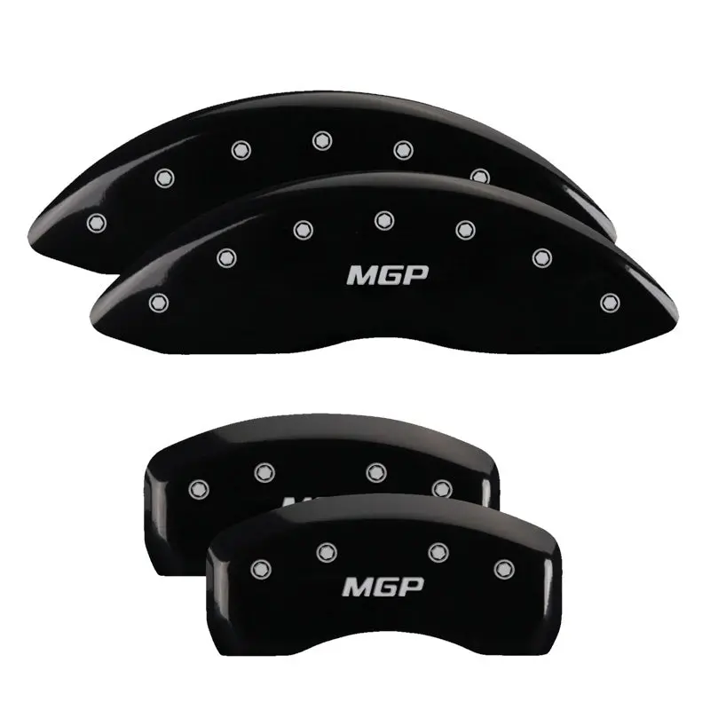 Mgp Engraved 4-Piston Caliper Covers For 2018 Kia Niro – Front & Rear, Black With Silver Accent 2