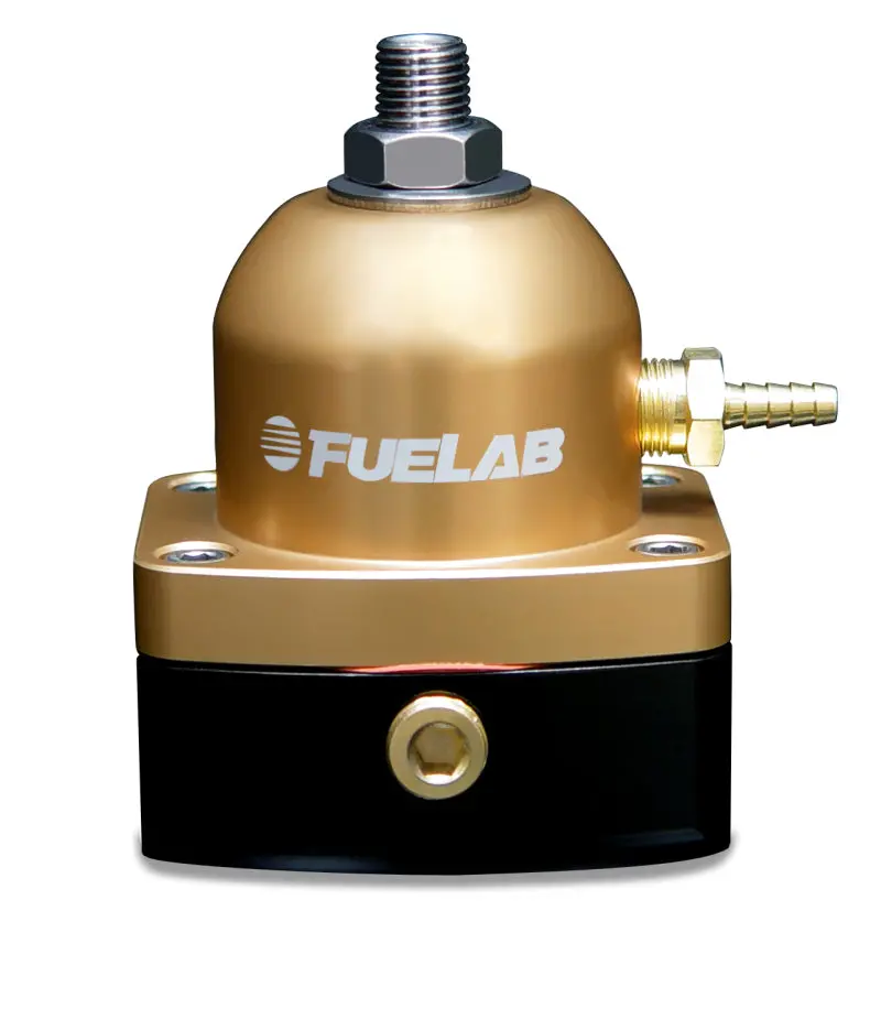 Fuelab 515 Adjustable Efi Fuel Pressure Regulator – 25–90 Psi, Dual -6An Inlets, Single -6An Return, Gold Anodized 1