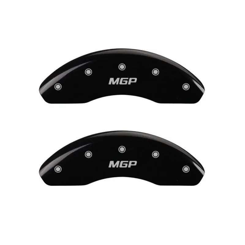 Mgp Engraved Front And Rear Caliper Covers For Select Vehicles – Matte Black Finish With Silver Chrome Detailing 1