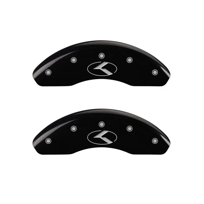 Mgp Engraved 4-Piston Caliper Covers For 2018 Kia Niro – Front & Rear, Black With Silver Accent 1
