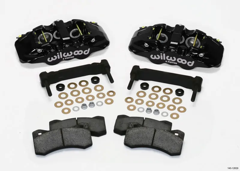 Wilwood Aero6 Front Caliper And Bracket Kit – Black Finish For C5/C6 Corvette (1997–2013) With Oem Hd/Z51 Rotors 1