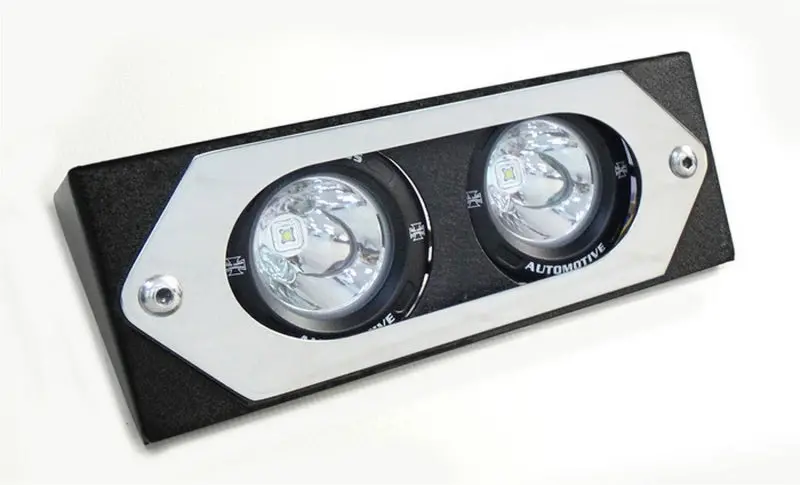 Iron Cross 6-Inch Round Led Light Mount Bracket With Integrated Lights 1